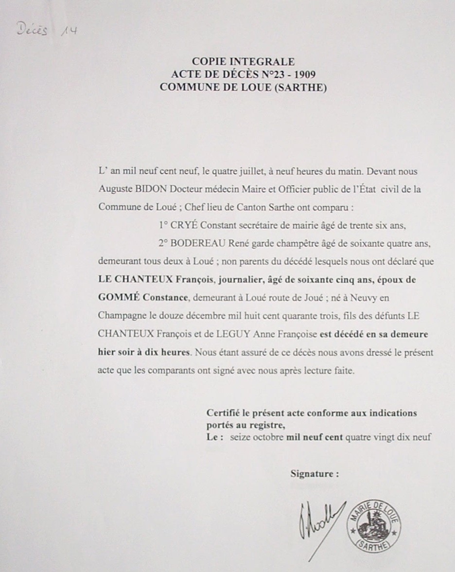 Fiches individuelles