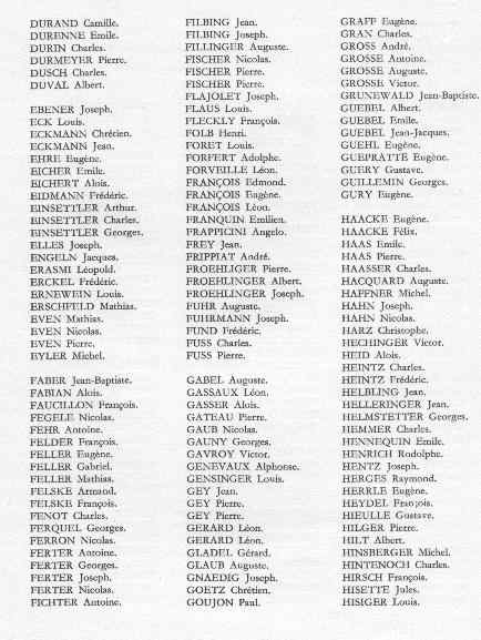 Liste 2  1920 &agrave; 1950 (DURAND &agrave; HISIGER)