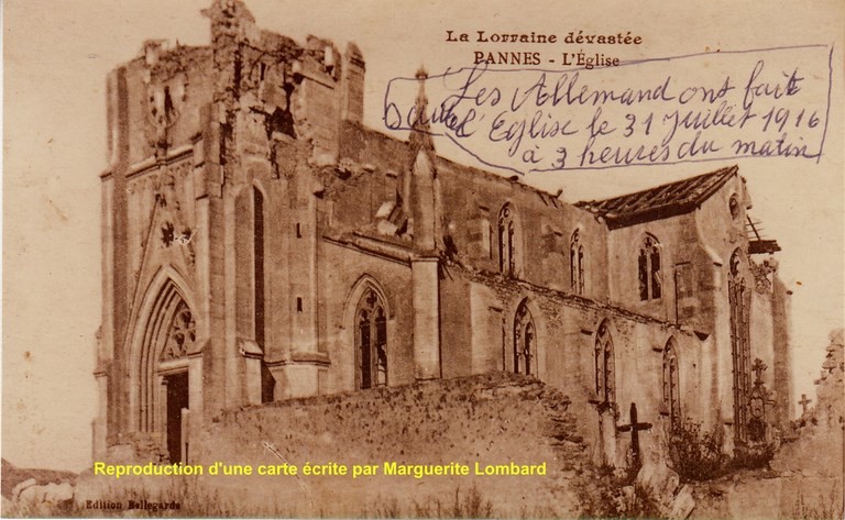 Destruction eglise Pannes Lombard