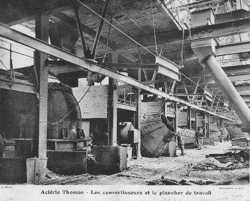 Aci&eacute;rie Thomas: les convertisseurs et plancher de travail