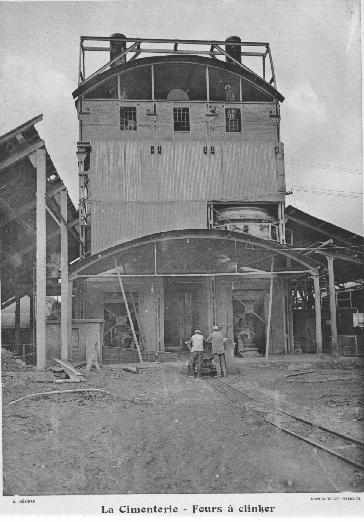 Les fours &agrave; clinker de la Cimenterie